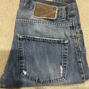 Mens Just Cavalli Ripped and Fitted Slim/Straight Leg Jeans - Size 32